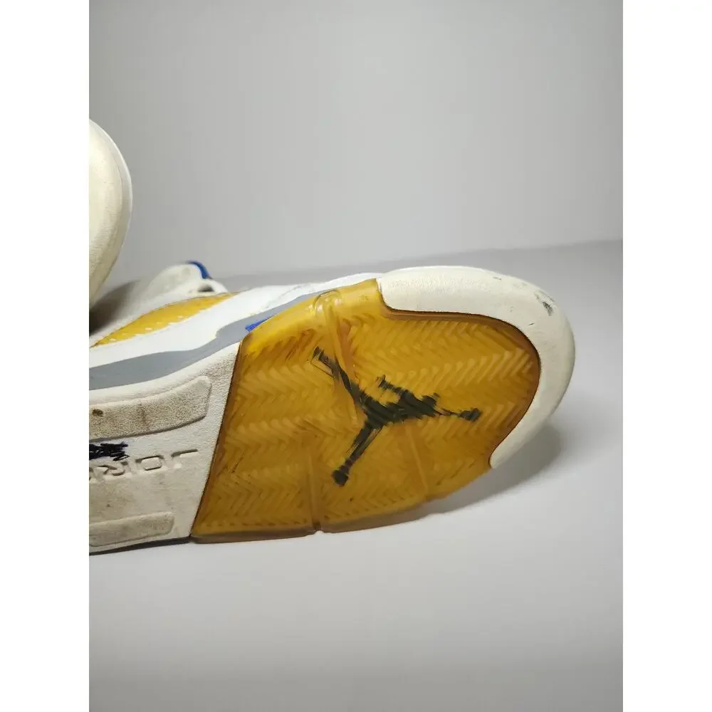 Air Jordan Boys 5 Retro Stealth Sneakers Kicks Sport Royal White Leather Size 6Y